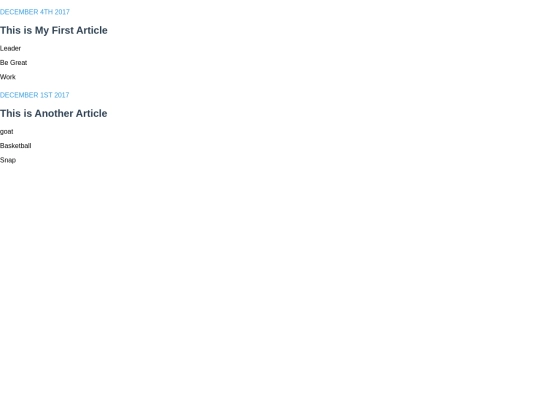 Blog screenshot