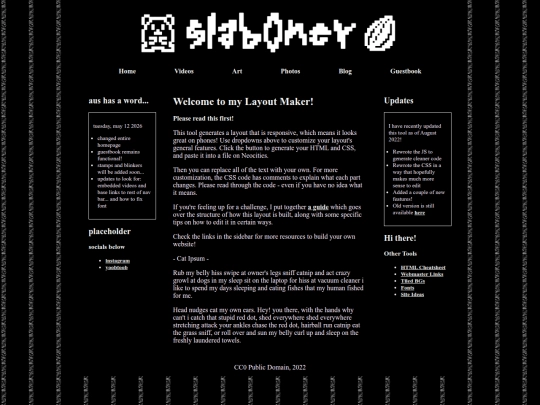 html pages/home screenshot