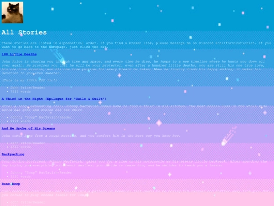all-fics screenshot