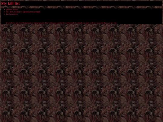 killlist screenshot