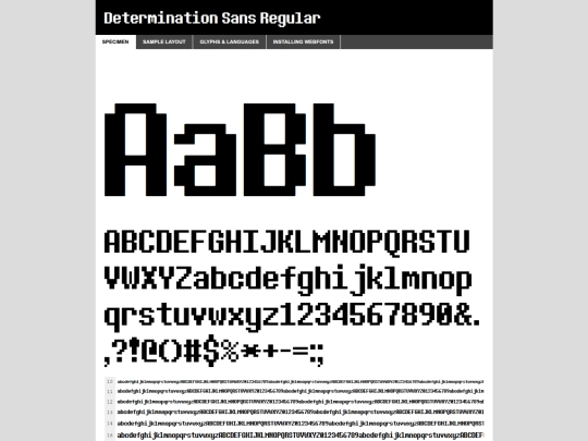 Fonts/undertale/dtm-sans-demo screenshot