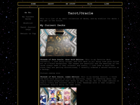 tarot screenshot