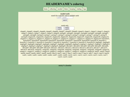 neotcg/neededcards screenshot