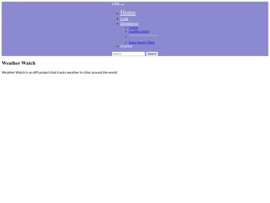 Application2/weatherwatch/about screenshot