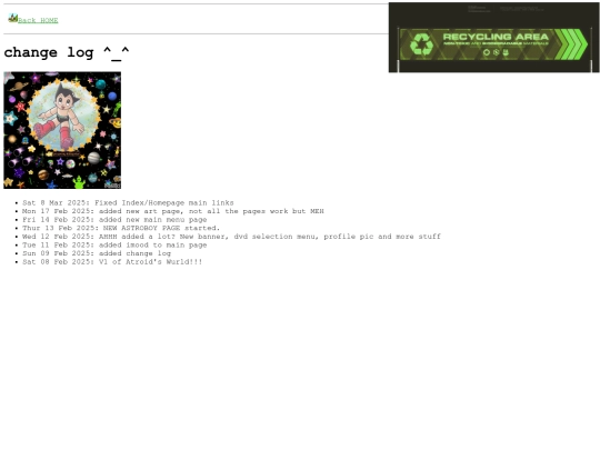 ChangeLog screenshot