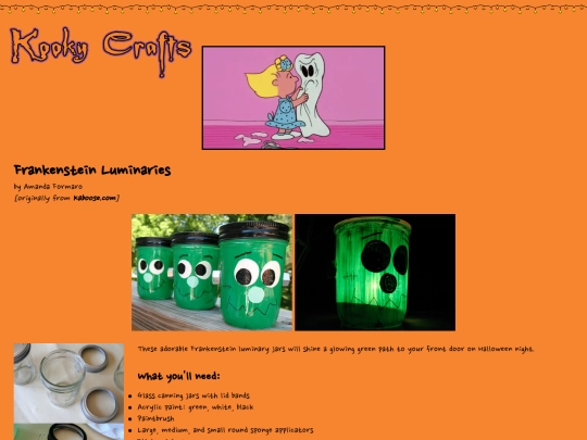 crafts/frankensteinluminaries screenshot