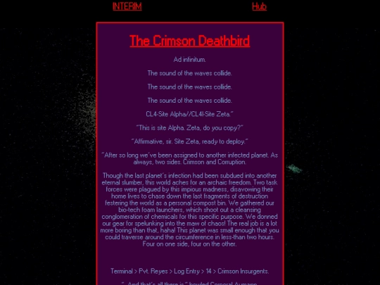 writing/INTERIM/TheCrimsonDeathbird screenshot