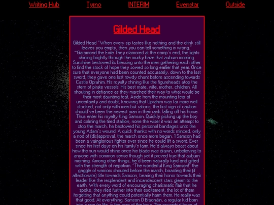 writing/Outside/GildedHead screenshot