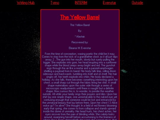 writing/Outside/TheYellowBarrel screenshot