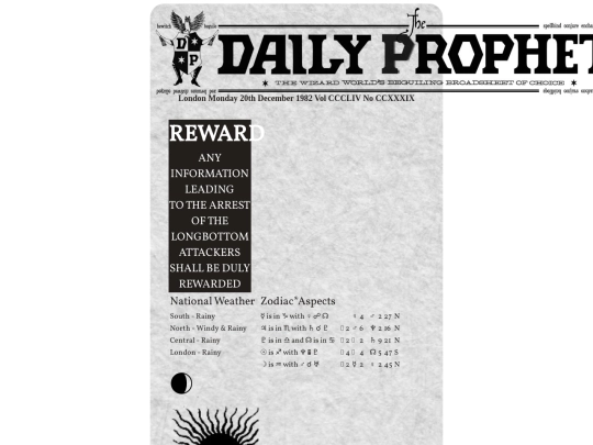 Harry Potter/dailyprophet/1982/821220 screenshot
