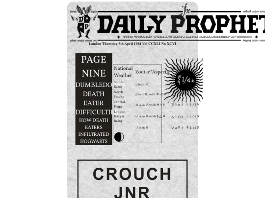 Harry Potter/dailyprophet/1984/840405 screenshot