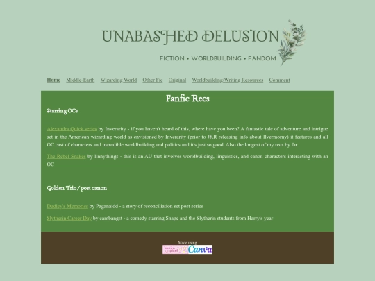 Harry Potter/recs screenshot