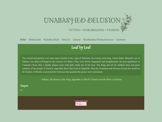 Tolkien/Leaf screenshot