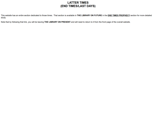Concordance/Latter_Times screenshot