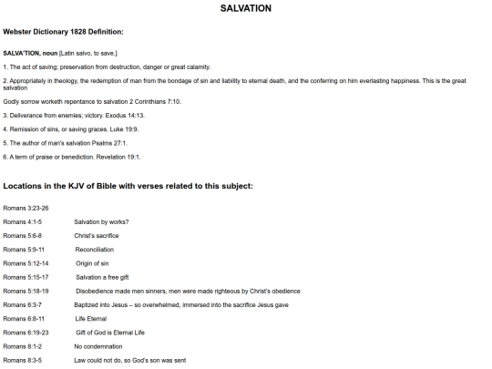 Concordance/Salvation screenshot