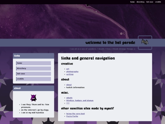 links screenshot