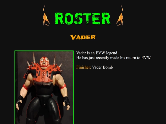 roster/vader screenshot