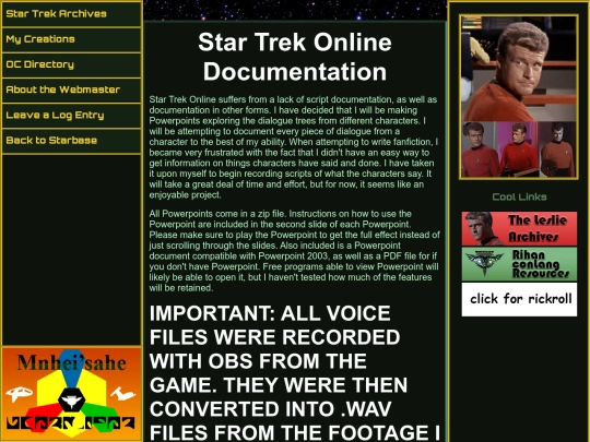 stodocumentation screenshot