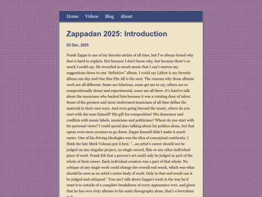 posts/2025-12-03-Zappadan-2025:-Introduction screenshot