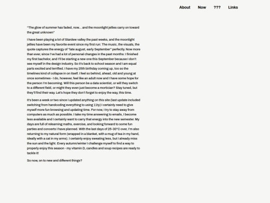 blog/septembering screenshot