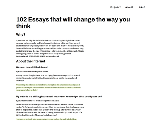 projects/EssayList screenshot