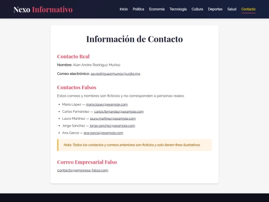el diagnostico/contacto screenshot