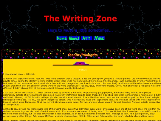 writing screenshot