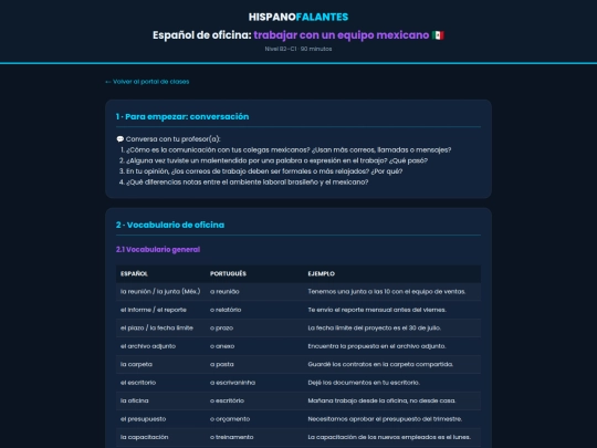 espanol-oficina-mexico screenshot
