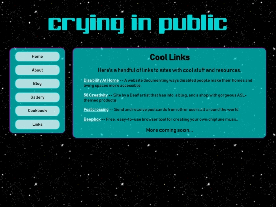 links screenshot