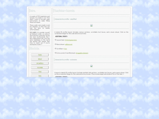 templates screenshot