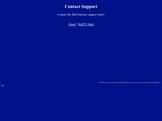 support screenshot