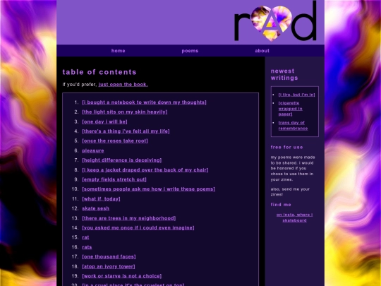 poems screenshot