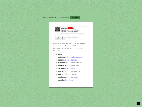 contact screenshot