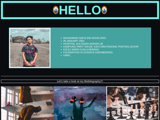 nafis/about me/firstexenafis screenshot