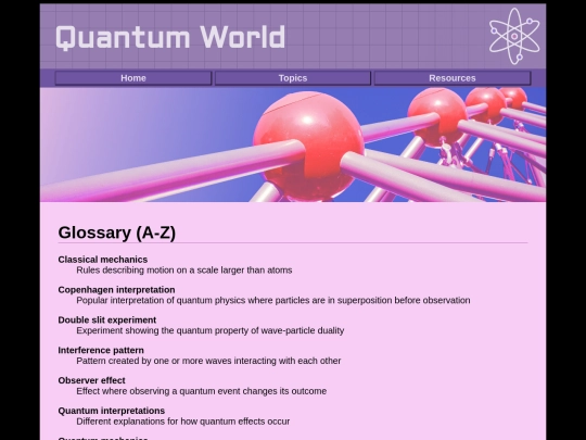 resources/glossary screenshot