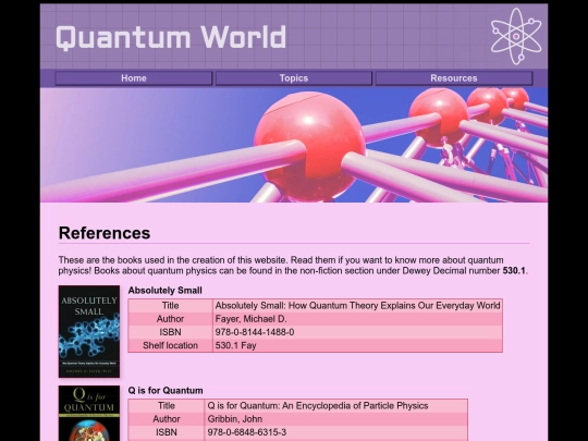 resources/references screenshot