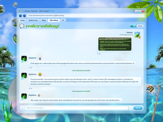 Microblog screenshot