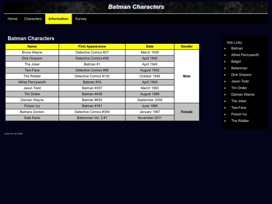 info screenshot