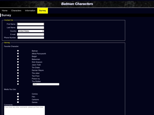 survey screenshot