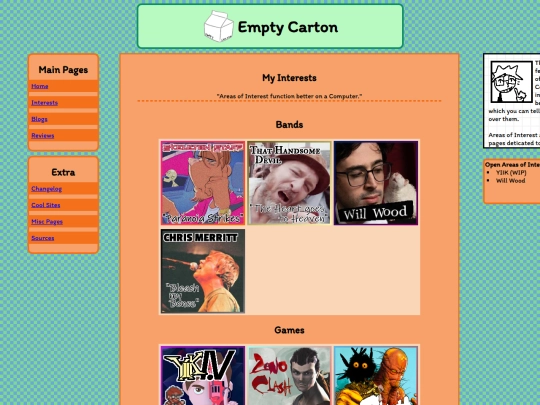 Home/interests screenshot