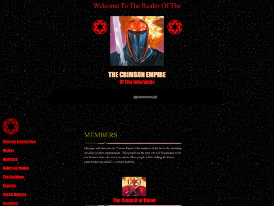 StarfighterWebring/CrimsonEmpireDepot/TheCrimsonEmpireMembers screenshot