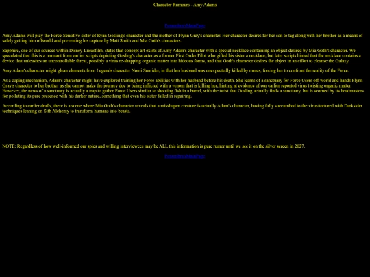 StarfighterWebring/PenumbraArticles/AmyAdamsRumors screenshot