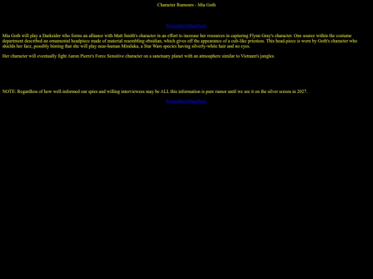 StarfighterWebring/PenumbraArticles/MiaGothRumors screenshot