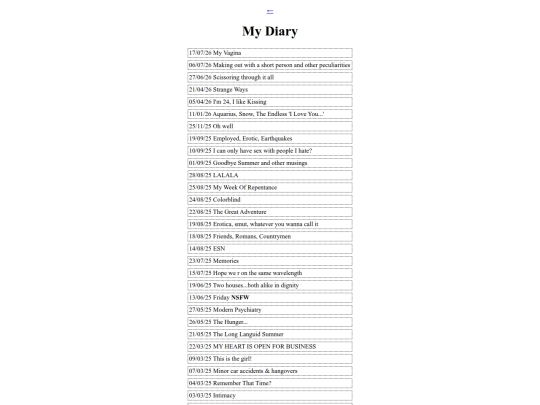 diary screenshot