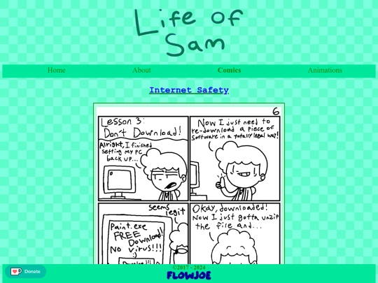 comics/chapters/internetsafety/page/6 screenshot
