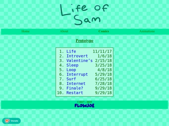 comics/prototype screenshot