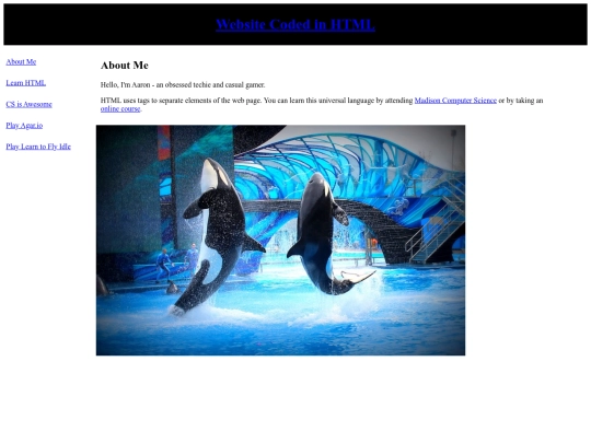 about-me screenshot