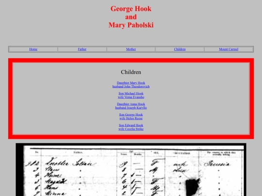 Ancestry/GeorgeHook screenshot