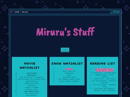 pages/lists screenshot