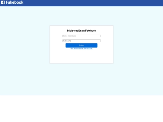 Fakebook screenshot